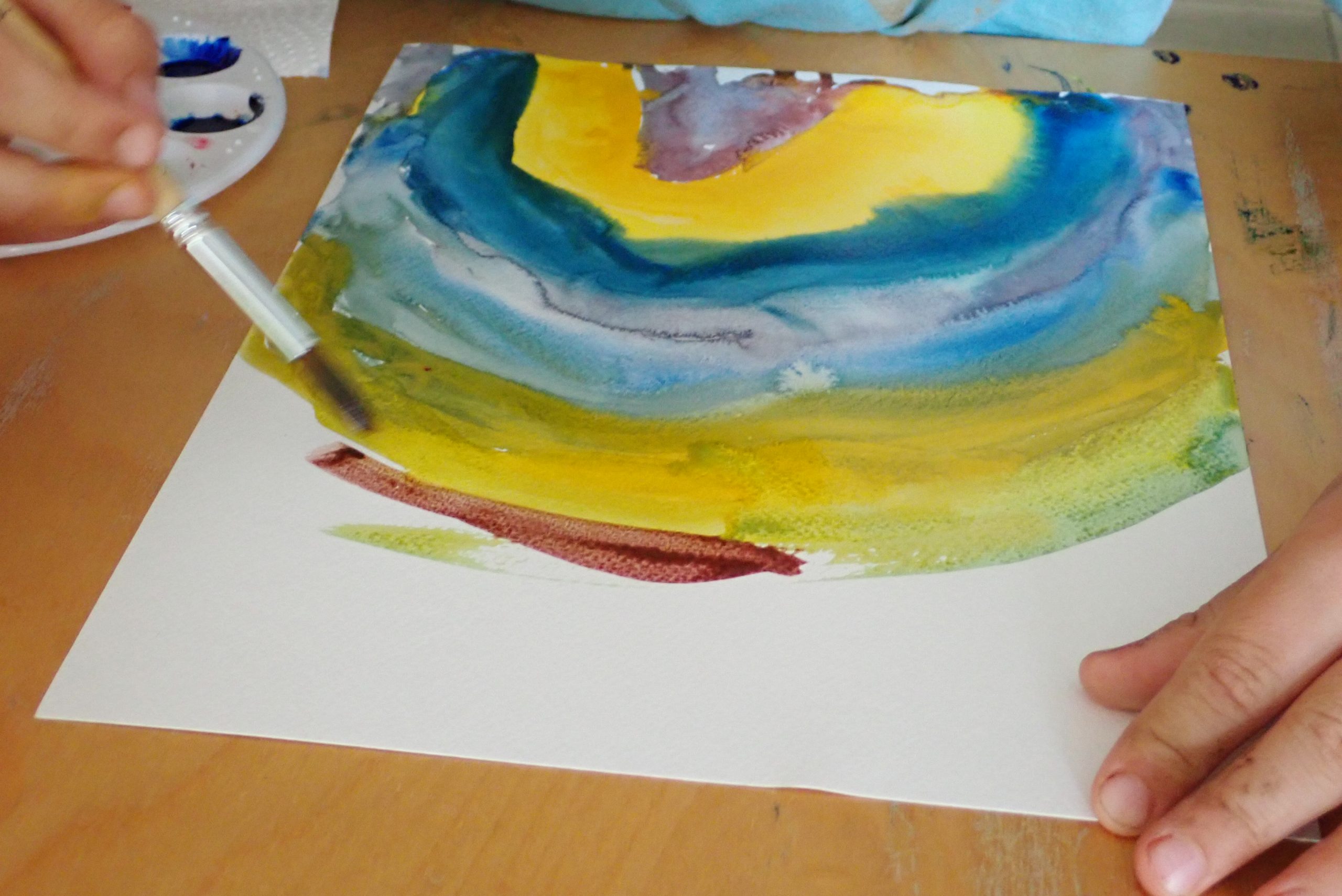 Aquarellieren mit Kindern